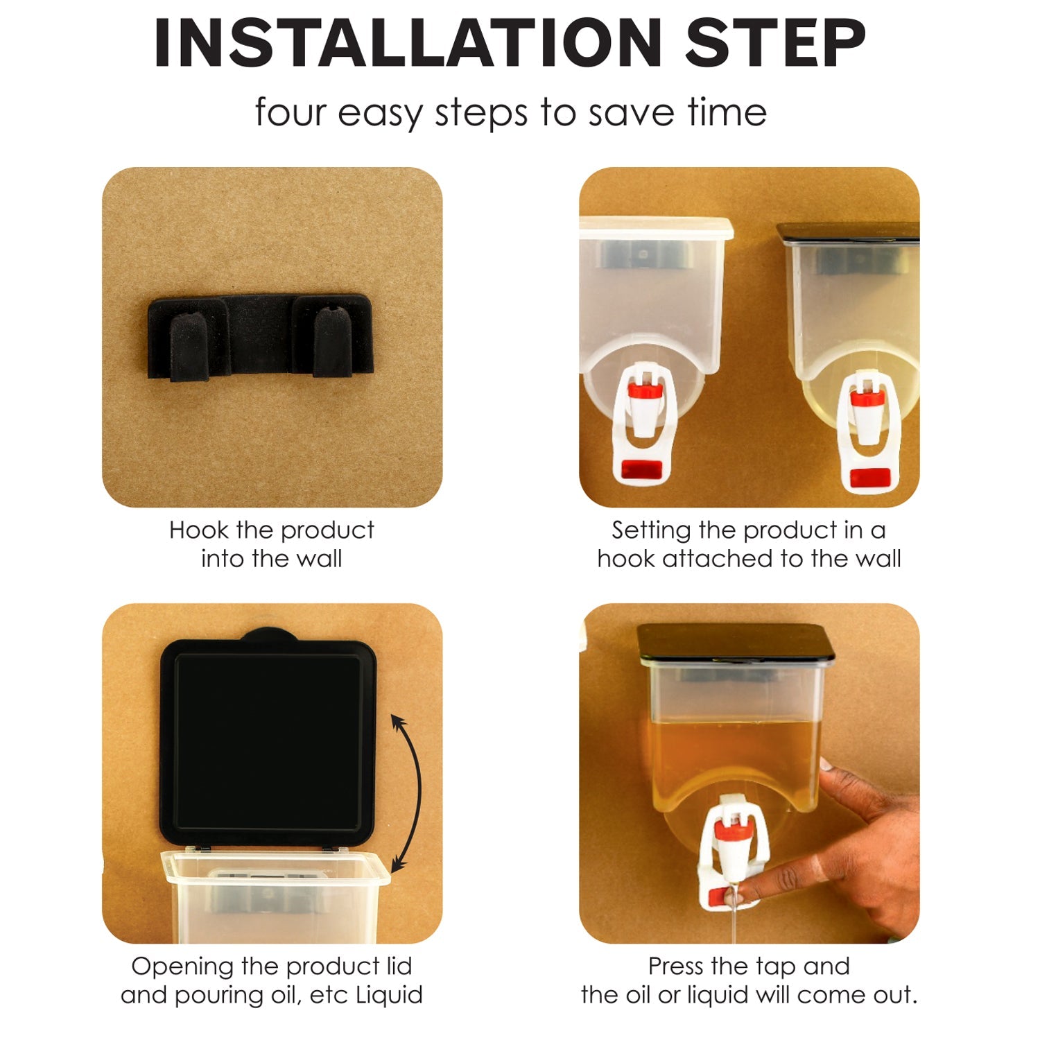 Wall Mounted Oil Dispenser Bottle (1100ml Approx) - infinityexculsivestore.com