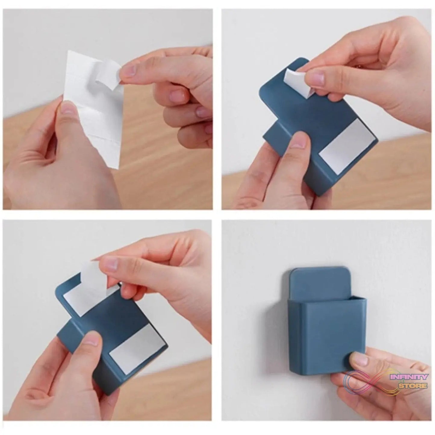 Wall - Mounted Storage Case with Charging Port - Pack of 4 - infinityexculsivestore.com