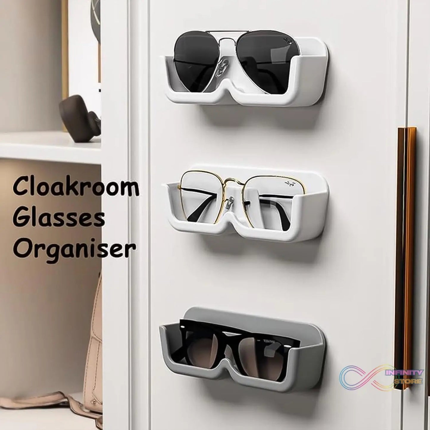 Wall Mounted Sunglasses Holder (4 Pcs Set) - infinityexculsivestore.com