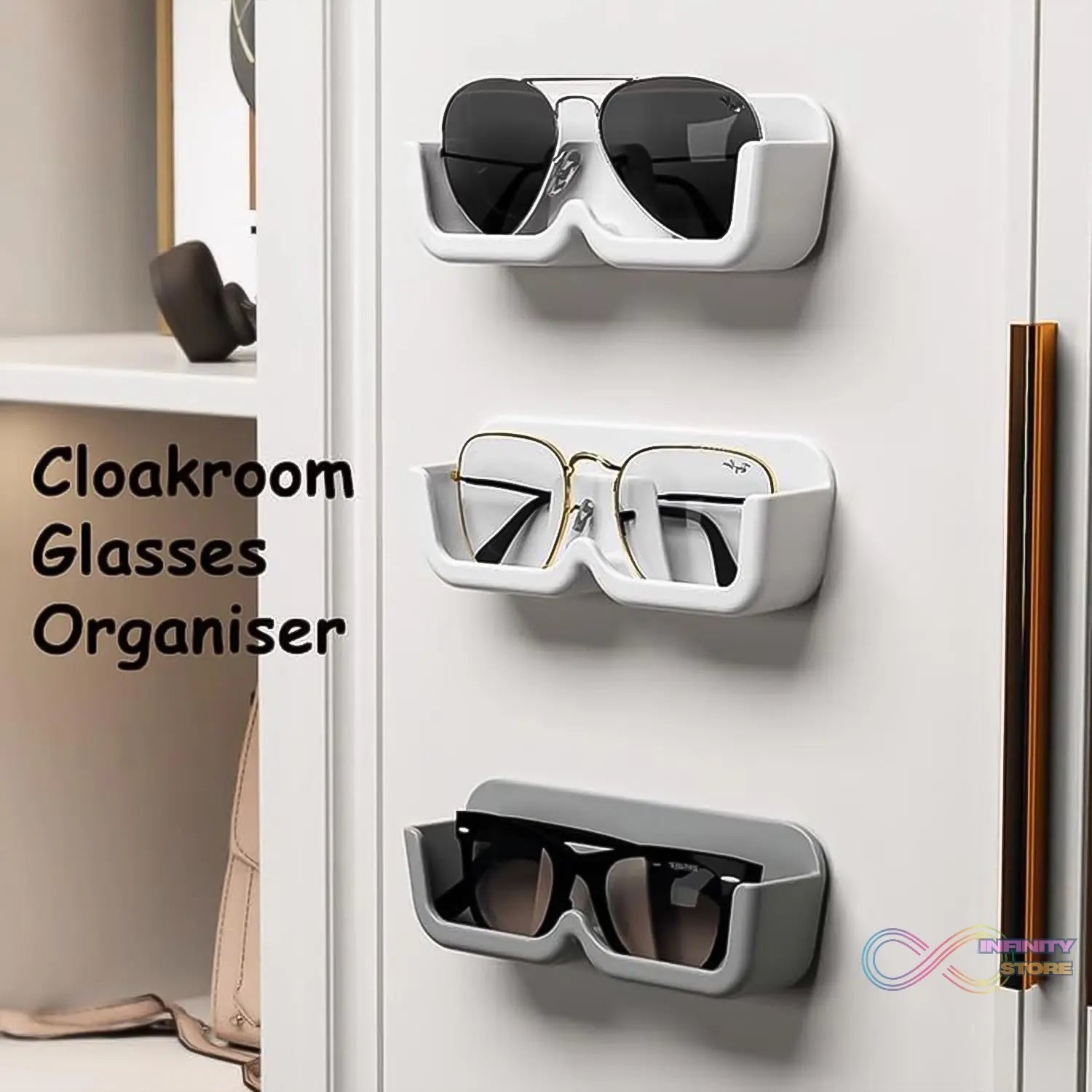 Wall Mounted Sunglasses Holder (4 Pcs Set) - infinityexculsivestore.com