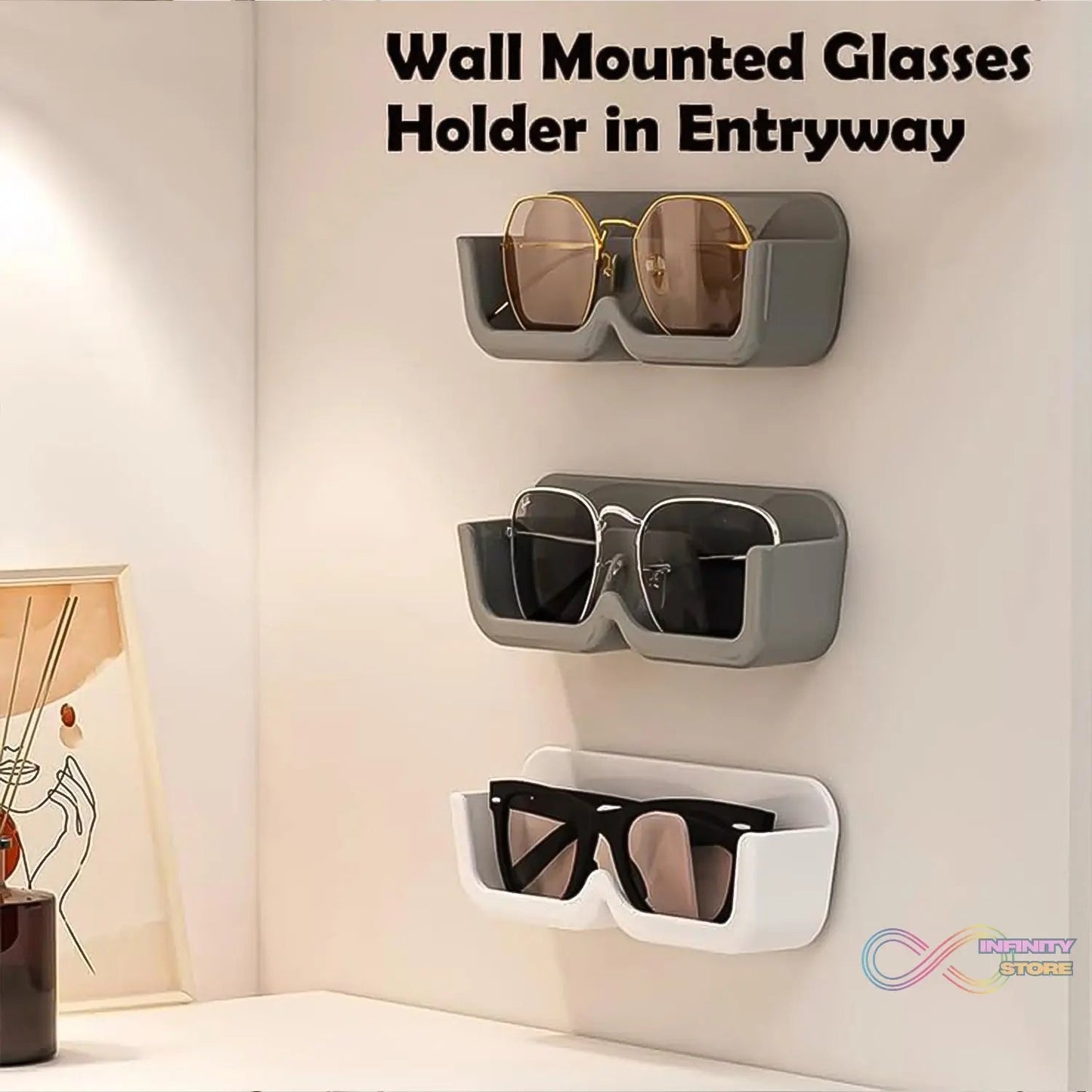 Wall Mounted Sunglasses Holder (4 Pcs Set) - infinityexculsivestore.com