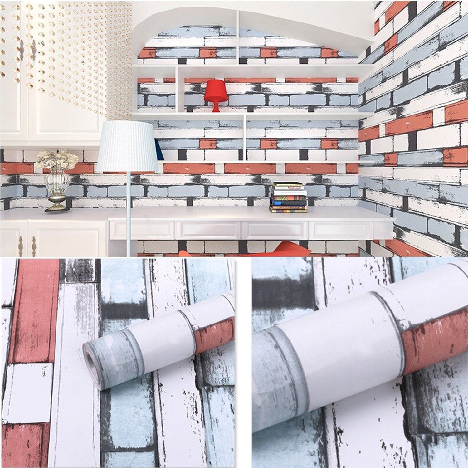 Wall Stickers DIY Wallpaper Decal 3D Self Adhesive House Office Decorative, Living Room, Hall, Kitchen Shelf Contact Paper Interior - infinityexculsivestore.com