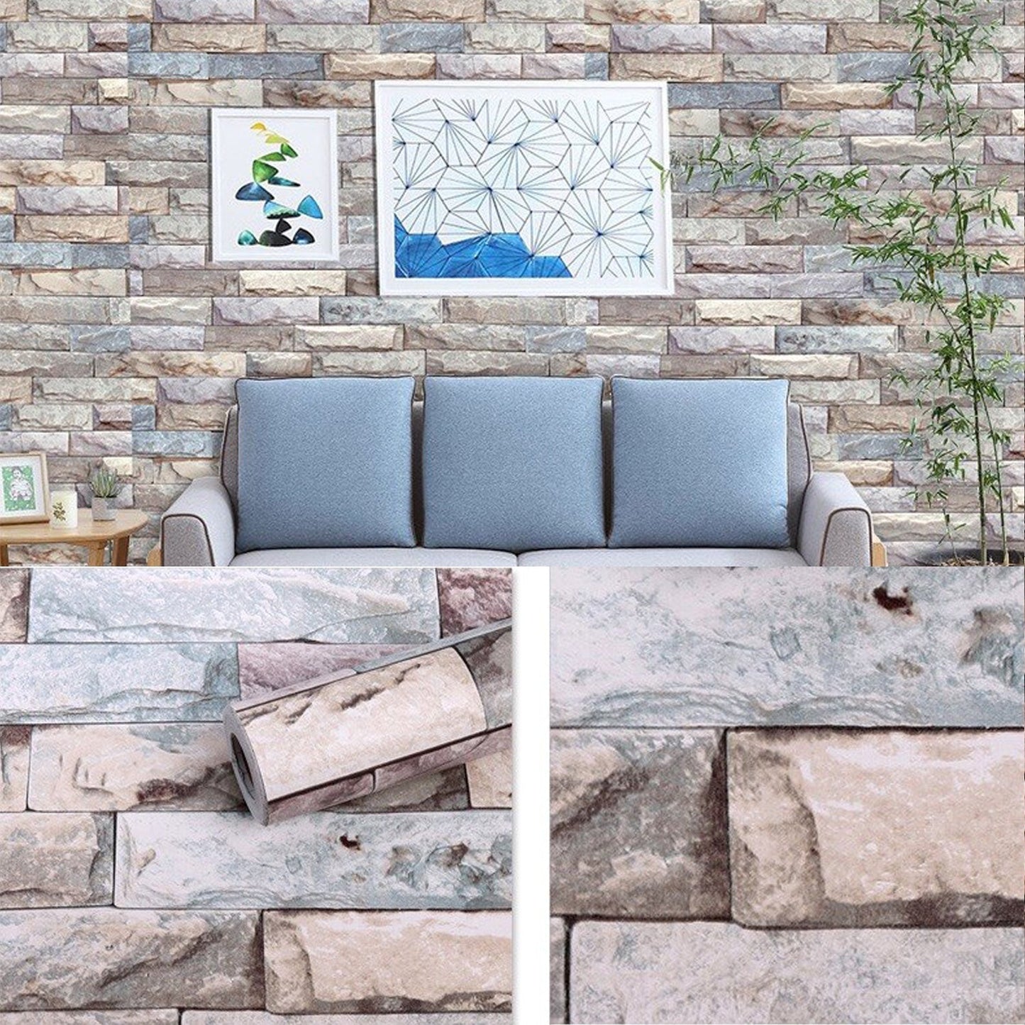 Wall Stickers DIY Wallpaper Decal 3D Self Adhesive House Office Decorative, Living Room, Hall, Kitchen Shelf Contact Paper Interior - infinityexculsivestore.com