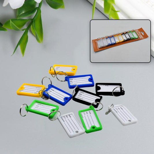 Wallet Keychain 10 pcs Set Plastic Key Custom Key Tags Key Ring Tags Numbered Key Tags Tags with Backpack Keychain - infinityexculsivestore.com