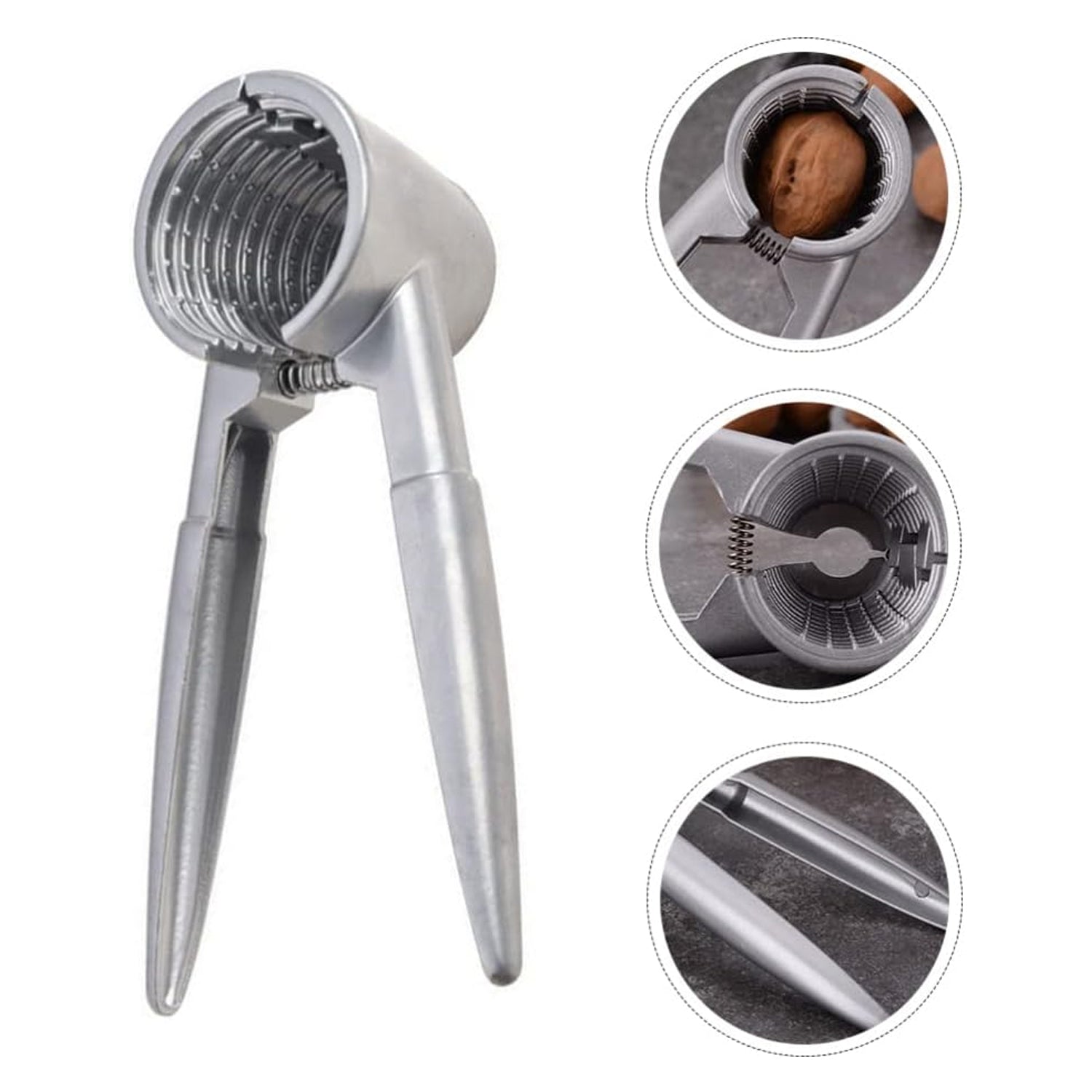 Walnut Cracker, Luxury Die Cast Stainless Alloy Nut Cutter Walnut Clamp Plier Portable Smart Walnut Akhrot Pincers Bottle Opener for Pecans, Almonds, Brazil Nuts - infinityexculsivestore.com