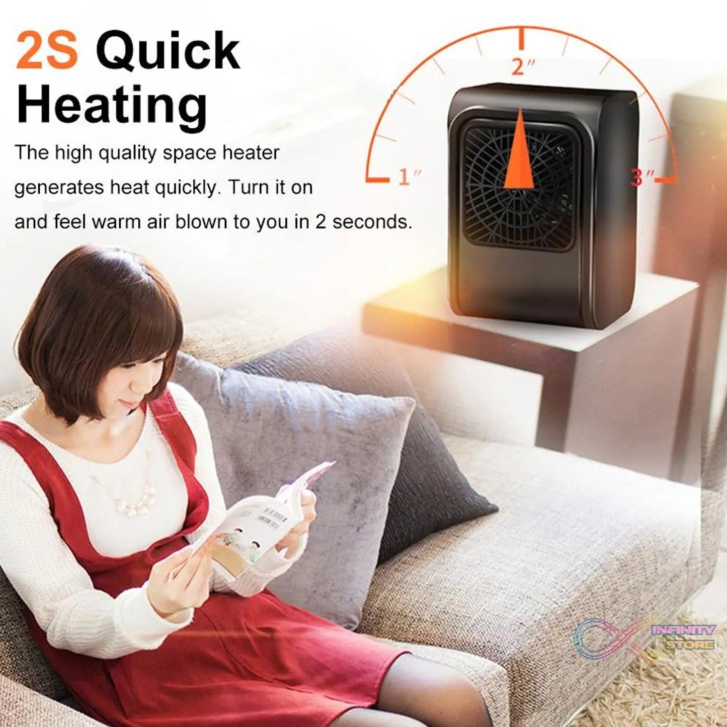Warm Wind Room Heater 220V Heater For Office & Bedroom Use Heater - infinityexculsivestore.com