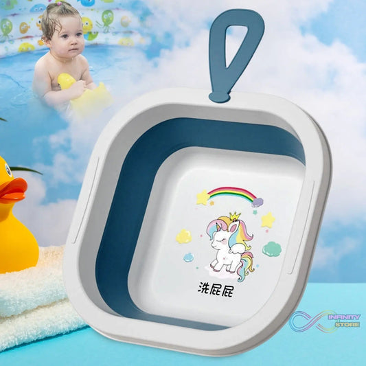 Wash Basin, Space Saving Multi Function Foldable Baby Wash basin Easy Clean Lightweight Thicken for Washing Face for Home (28Γ28 Cm / 1 pc) - infinityexculsivestore.com