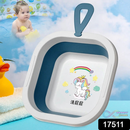 Wash Basin, Space Saving Multi Function Foldable Baby Wash basin Easy Clean Lightweight Thicken for Washing Face for Home (28Γ28 Cm / 1 pc) - infinityexculsivestore.com