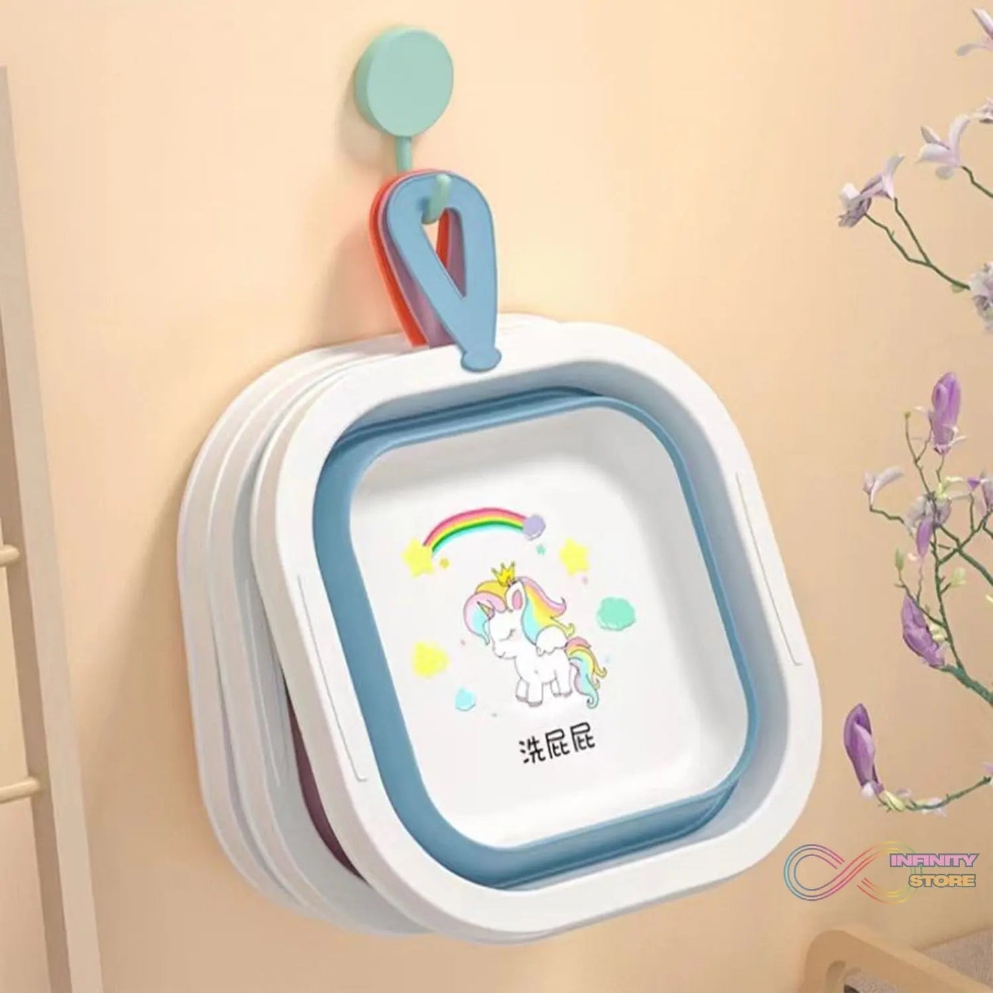 Wash Basin, Space Saving Multi Function Foldable Baby Wash basin Easy Clean Lightweight Thicken for Washing Face for Home (28×28 Cm / 1 pc) - infinityexculsivestore.com