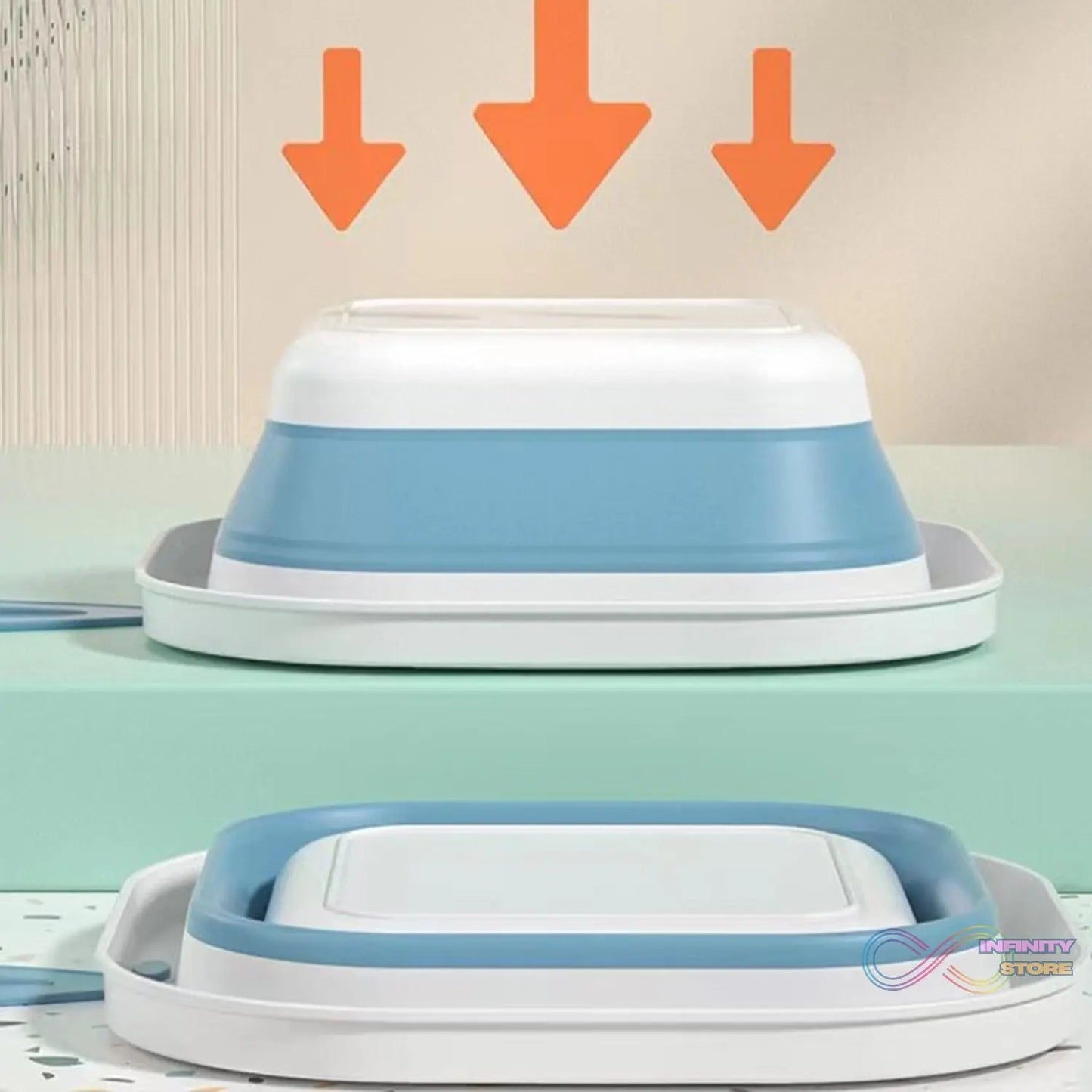 Wash Basin, Space Saving Multi Function Foldable Baby Wash basin Easy Clean Lightweight Thicken for Washing Face for Home (28×28 Cm / 1 pc) - infinityexculsivestore.com