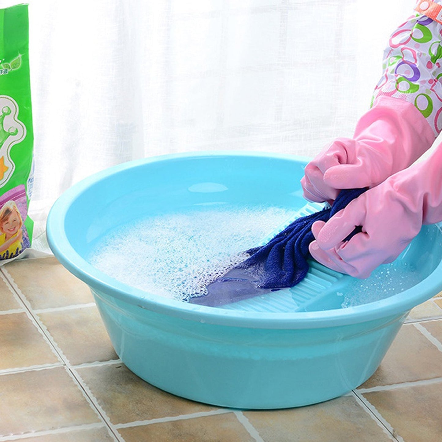 Washing Basket,Washing Tub, Laundry Board with Container, Plastic Product, Bucket, Multi - functional, Easy to Carry, - infinityexculsivestore.com