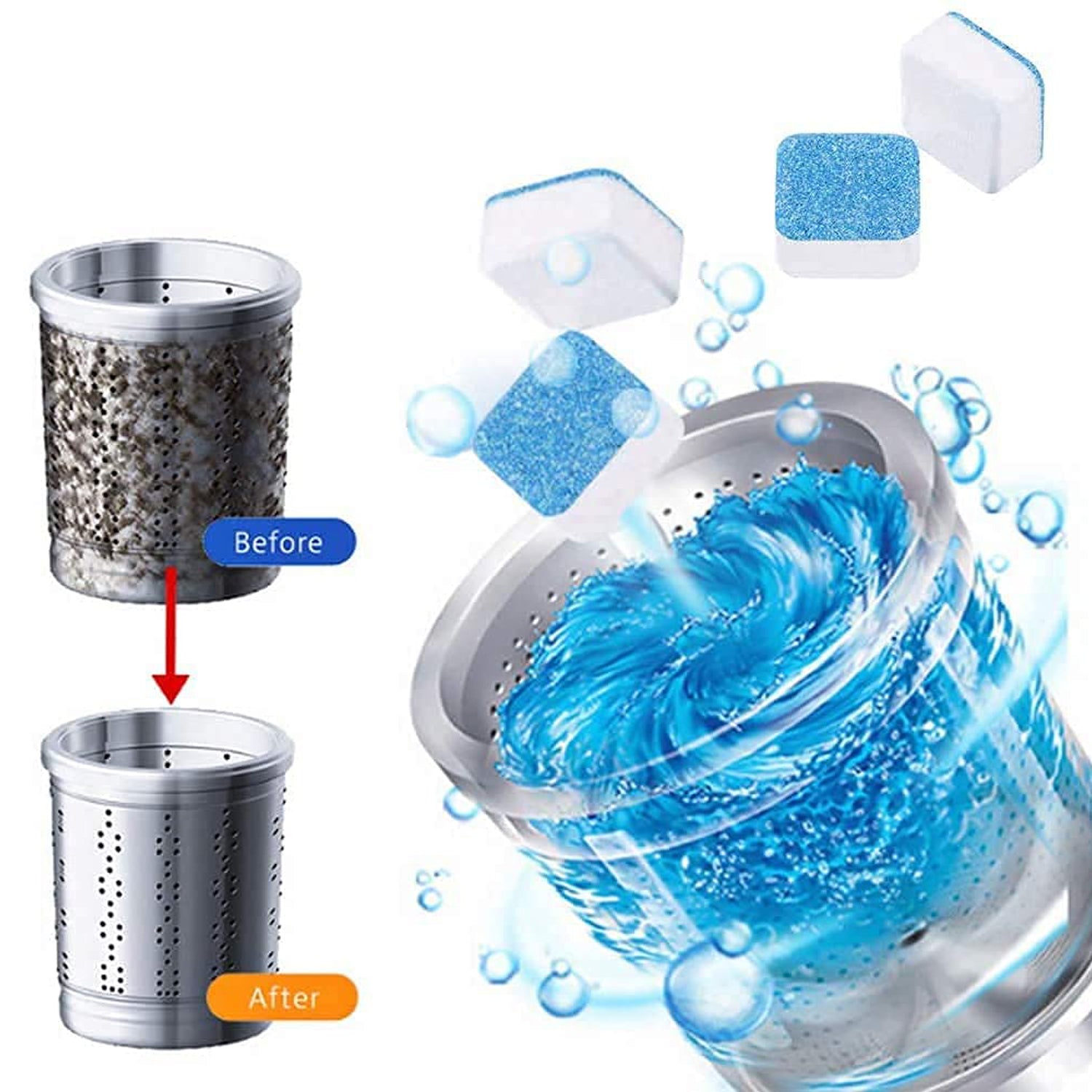 Washing Machine Cleaner Tablets (Pack of 12) - infinityexculsivestore.com