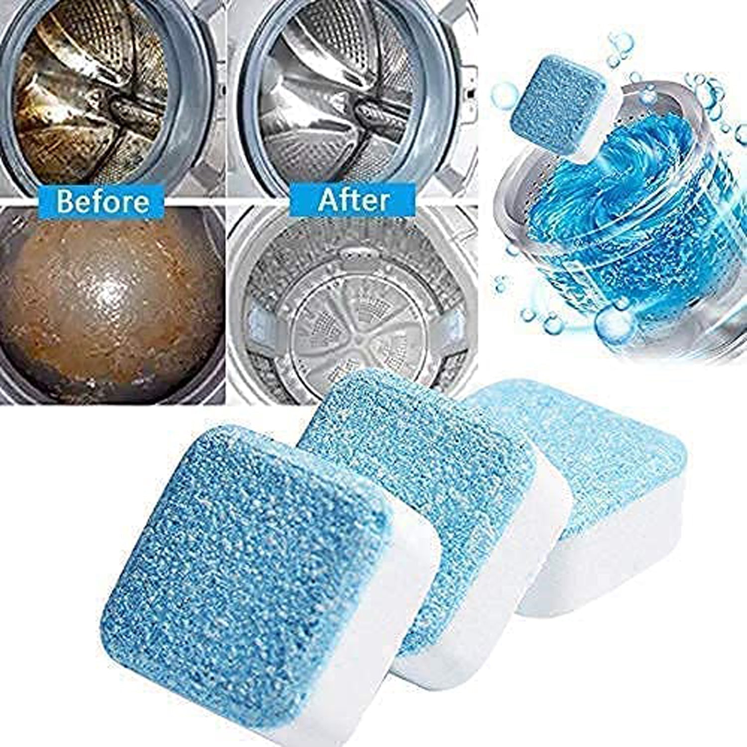 Washing Machine Cleaner Tablets (Pack of 12) - infinityexculsivestore.com