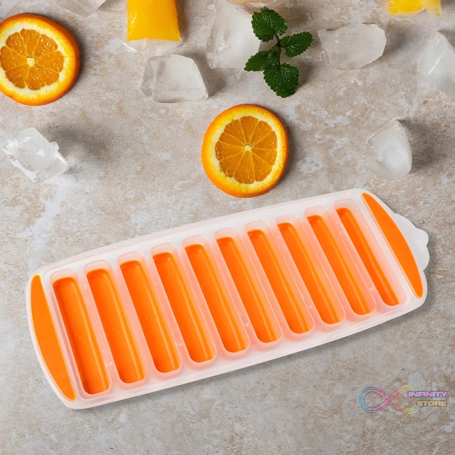 Water Bottle Ice Stick Tray with Push Pop Cubes - infinityexculsivestore.com