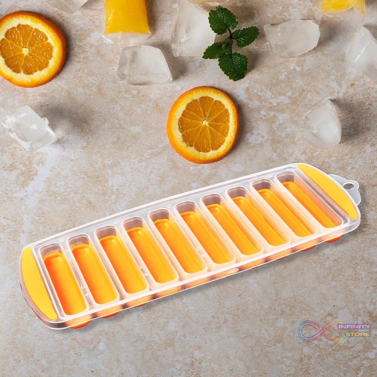 Water Bottle Ice Stick Tray with Push Pop Cubes - infinityexculsivestore.com