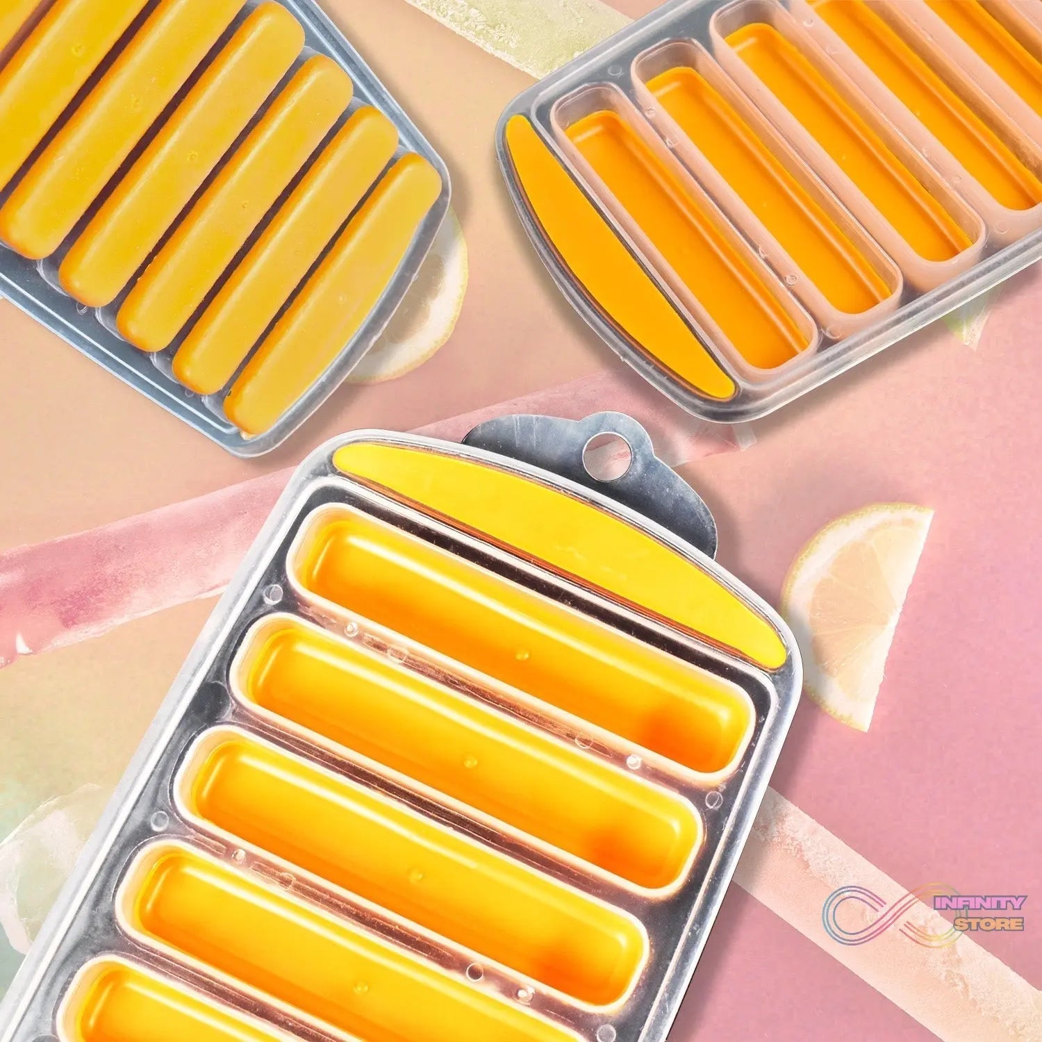 Water Bottle Ice Stick Tray with Push Pop Cubes - infinityexculsivestore.com