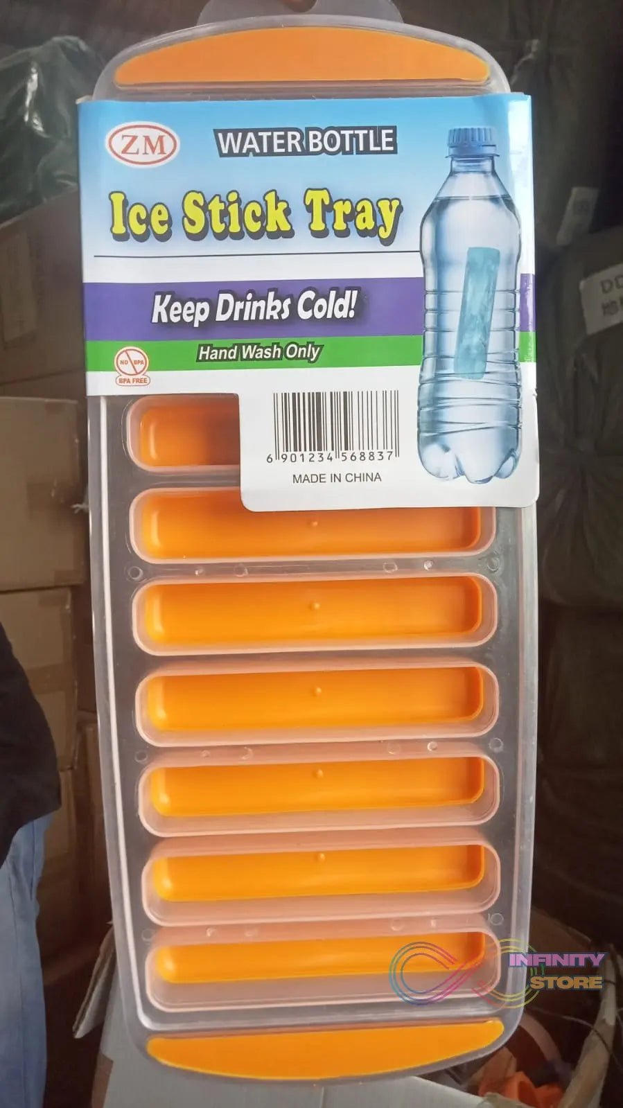 Water Bottle Ice Stick Tray with Push Pop Cubes - infinityexculsivestore.com