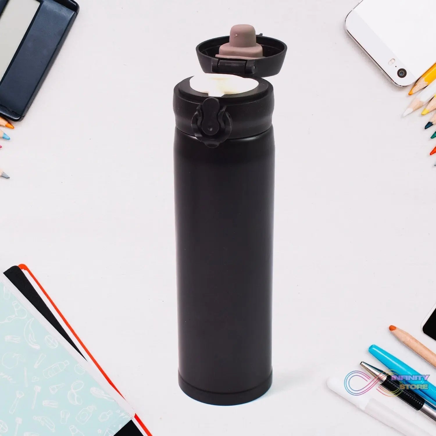 Water Bottle for Kids – Insulated Stainless Steel Bottle (500 ML / Mix Color) - infinityexculsivestore.com
