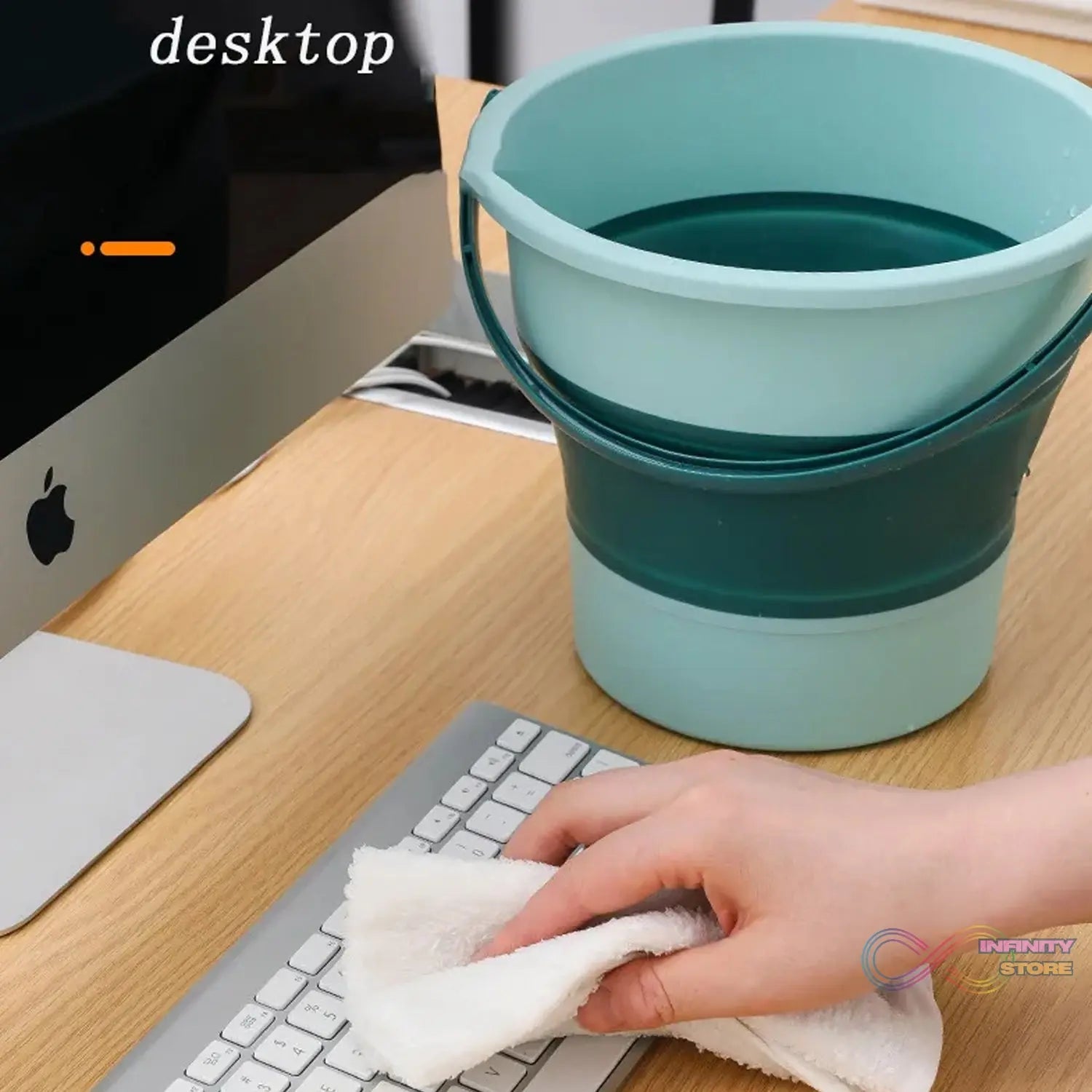 Water Bucket Folding High Capacity Foldable Hanging with Handle Storage Water Space - saving Great Load Bearing Laundry Basket Bathroom Products - infinityexculsivestore.com