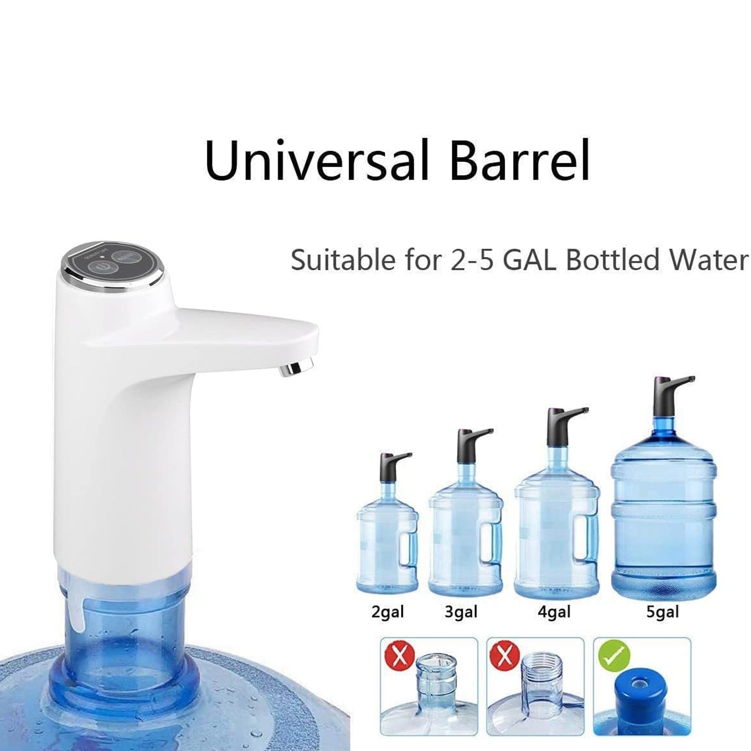Water Dispenser, Portable Water Bottle Pump USB Charging Electric Automatic Drinking Pump, Portable Drinking Dispenser Pump for Home Kitchen Living Room Office Camping - infinityexculsivestore.com