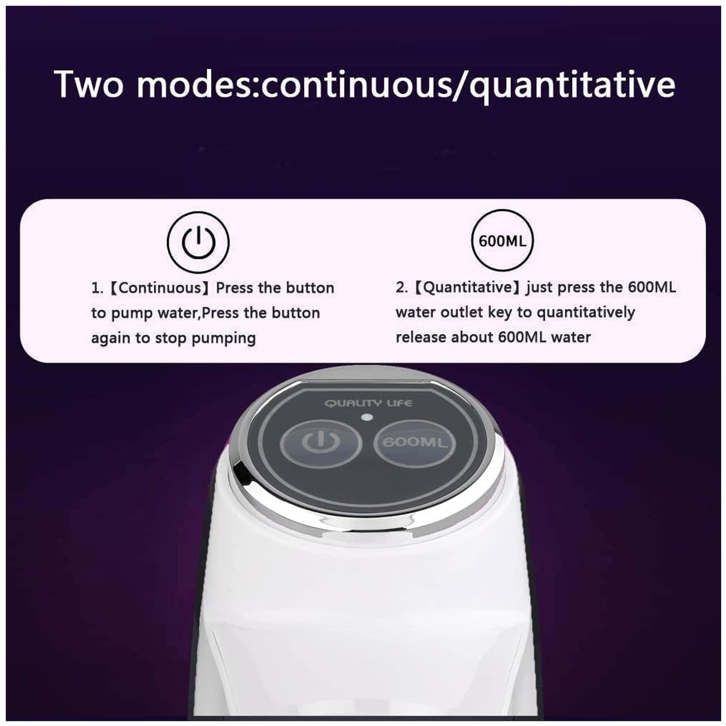 Water Dispenser, Portable Water Bottle Pump USB Charging Electric Automatic Drinking Pump, Portable Drinking Dispenser Pump for Home Kitchen Living Room Office Camping - infinityexculsivestore.com