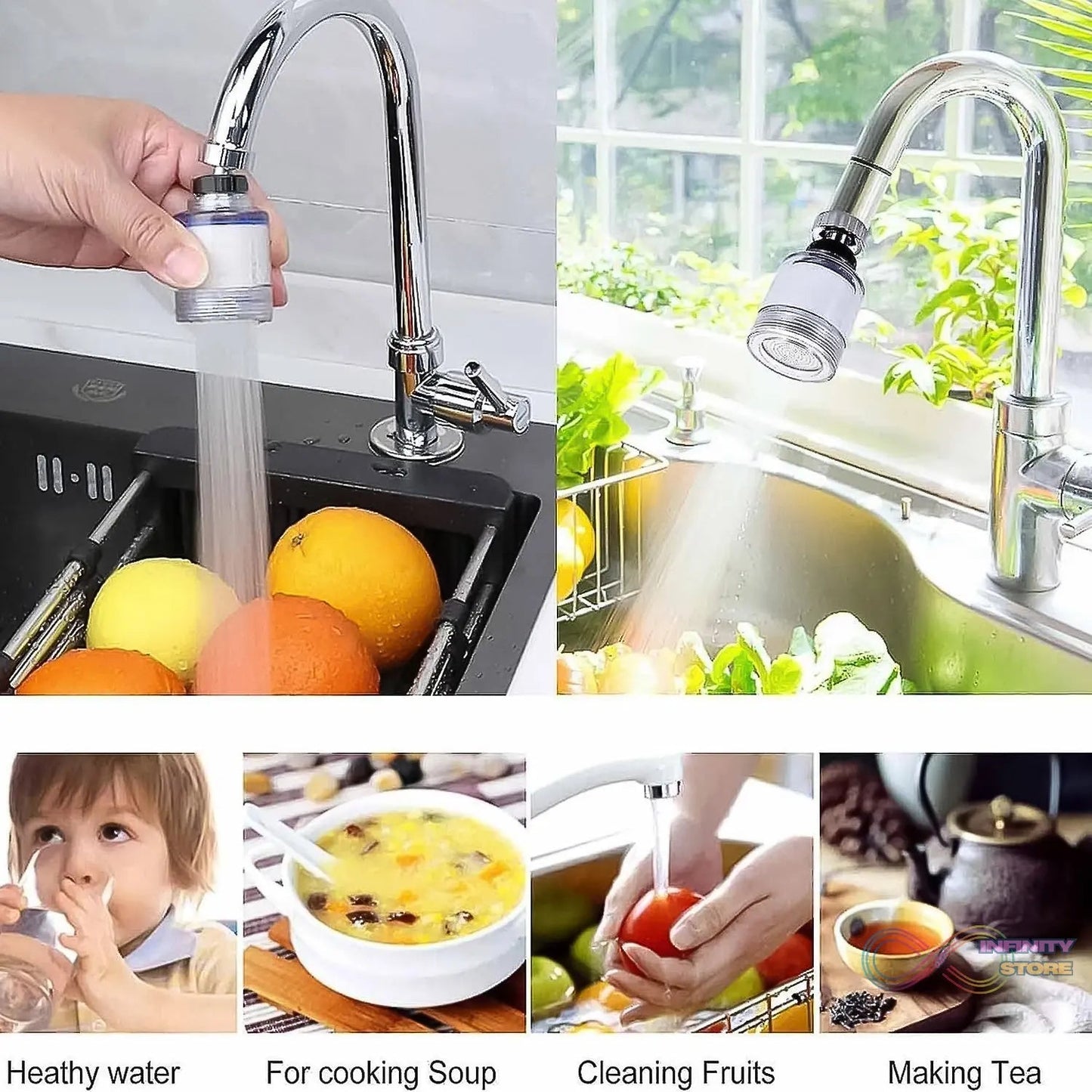 Water Faucet Extender, Swivel Faucet Aerator (1 Pc) - infinityexculsivestore.com
