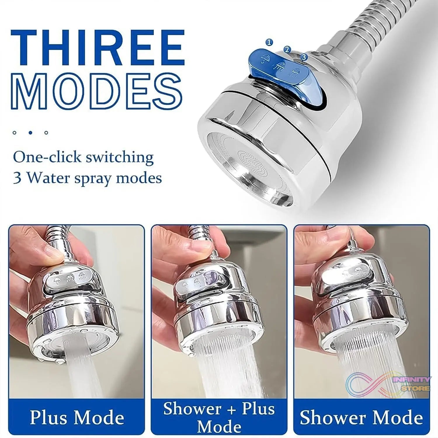 Water Faucet Sprayer Tap Extender for Kitchen Sink (1 Set) - infinityexculsivestore.com