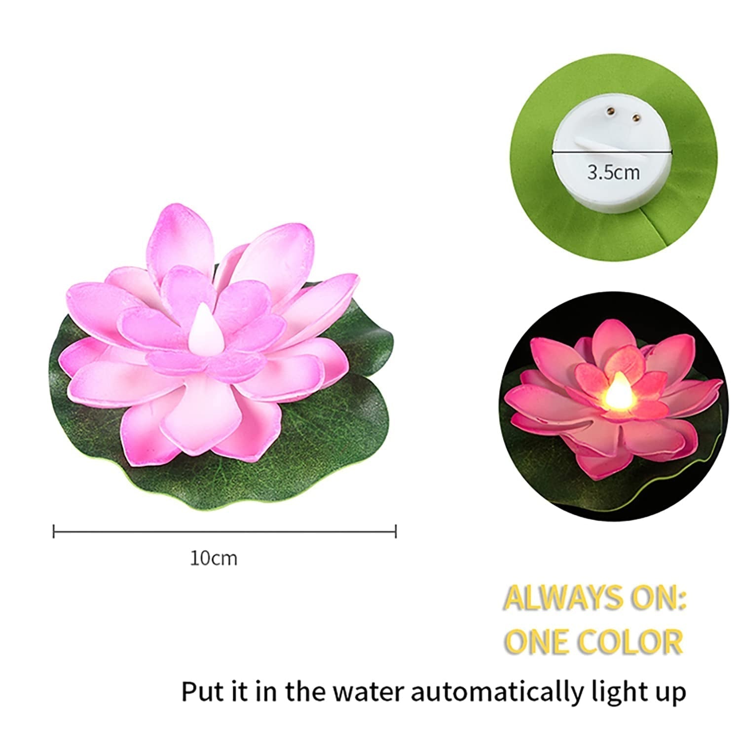 Water Floating Smokeless Candles & Lotus Flowers Sensor Led TeaLight for Outdoor and Indoor Decoration - Pack of 6 Candle (Pack of 6) - infinityexculsivestore.com