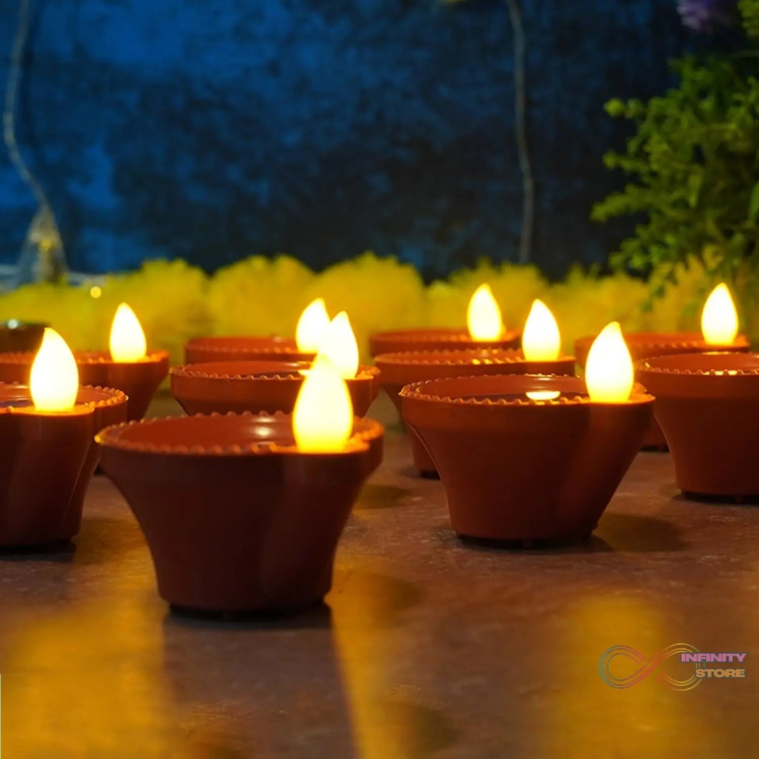 Water Sensor Diyas for Diwali Decoration (12 Pcs Set) - infinityexculsivestore.com