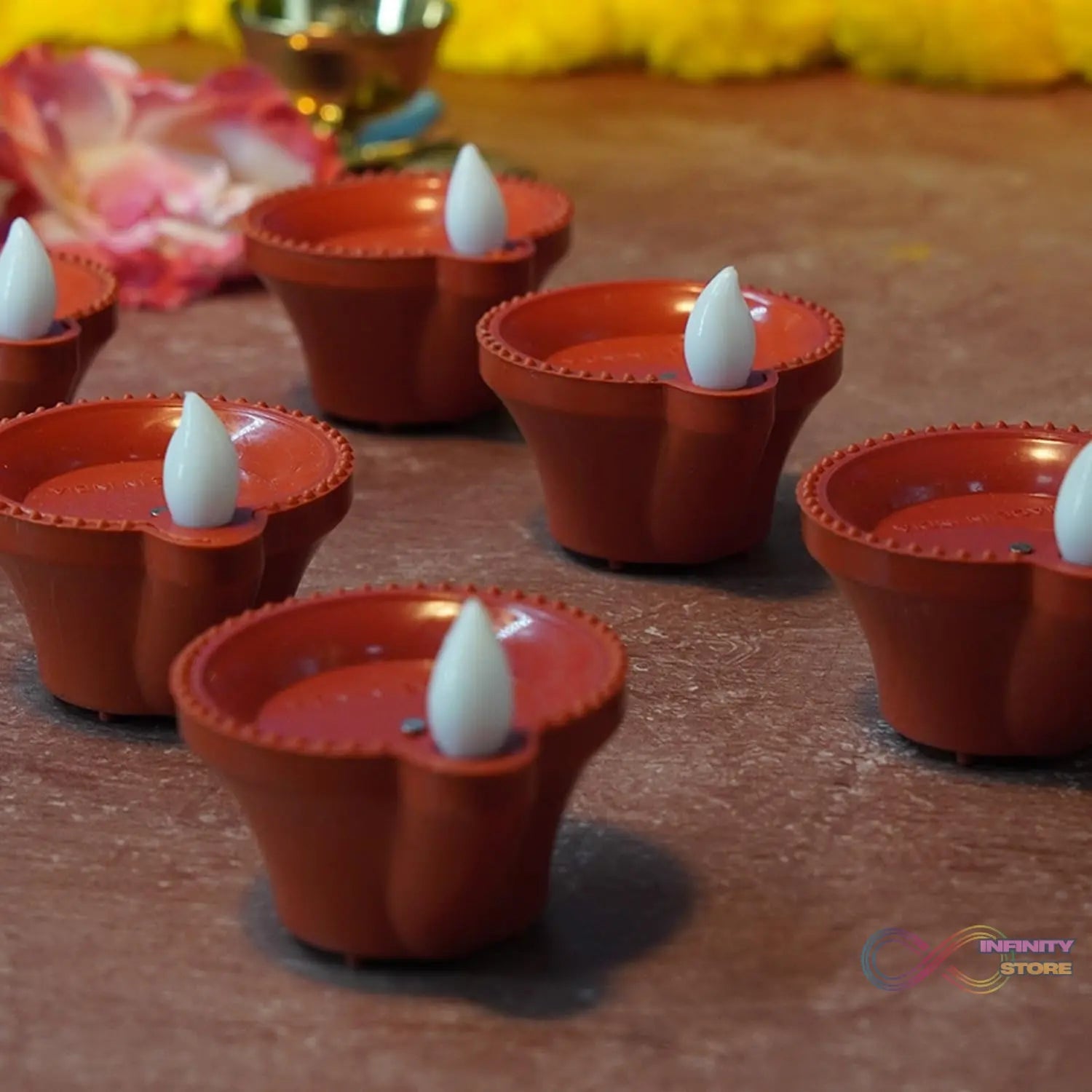 Water Sensor Diyas for Diwali Decoration (12 Pcs Set) - infinityexculsivestore.com