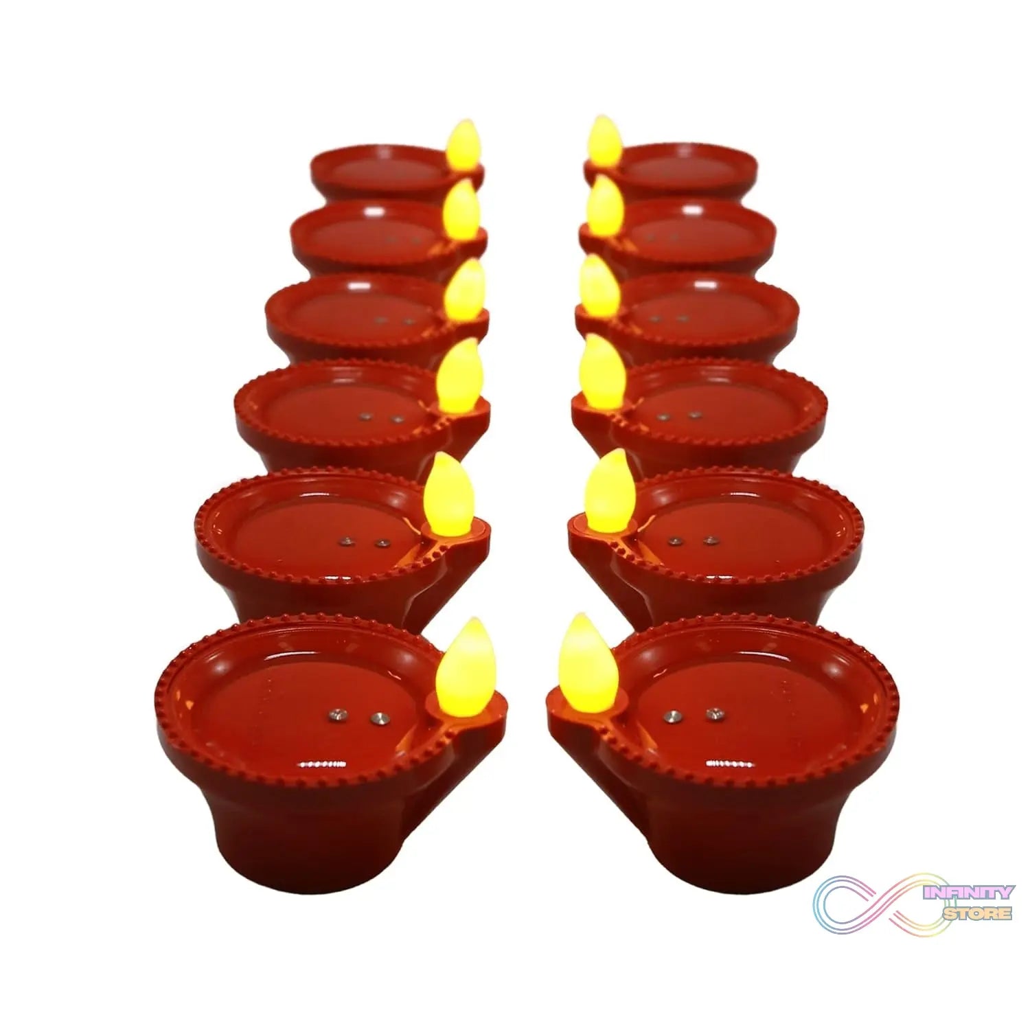 Water Sensor Diyas for Diwali Decoration (12 Pcs Set) - infinityexculsivestore.com