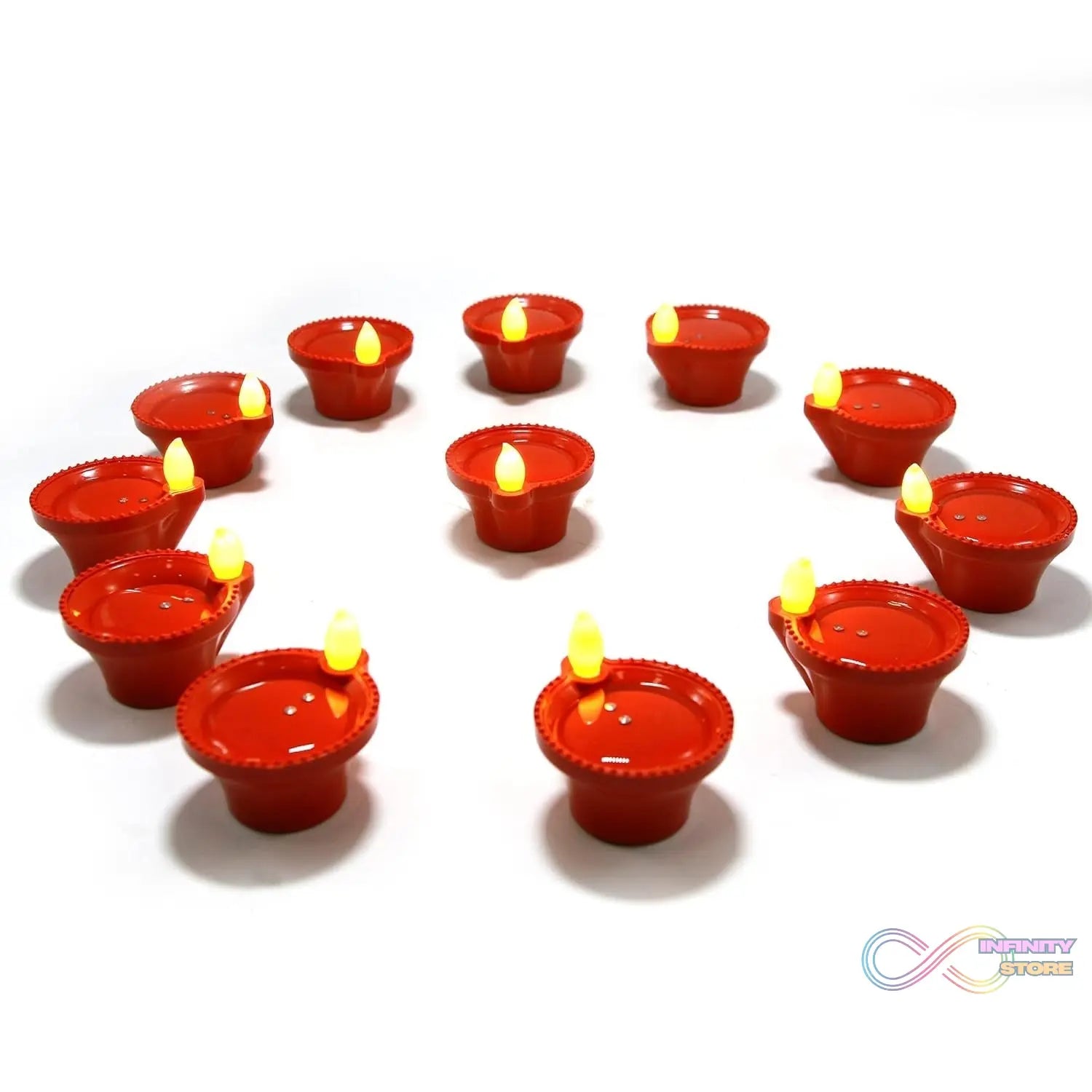 Water Sensor Diyas for Diwali Decoration (12 Pcs Set) - infinityexculsivestore.com