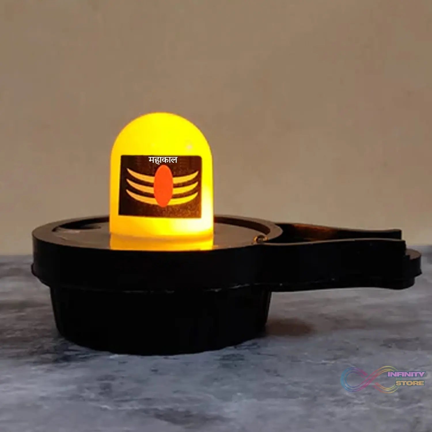 Water Sensor Led Shivling Idol Murti for Daily Pooja Purpose Festival Decoration Led Shivling  - infinityexculsivestore.com
