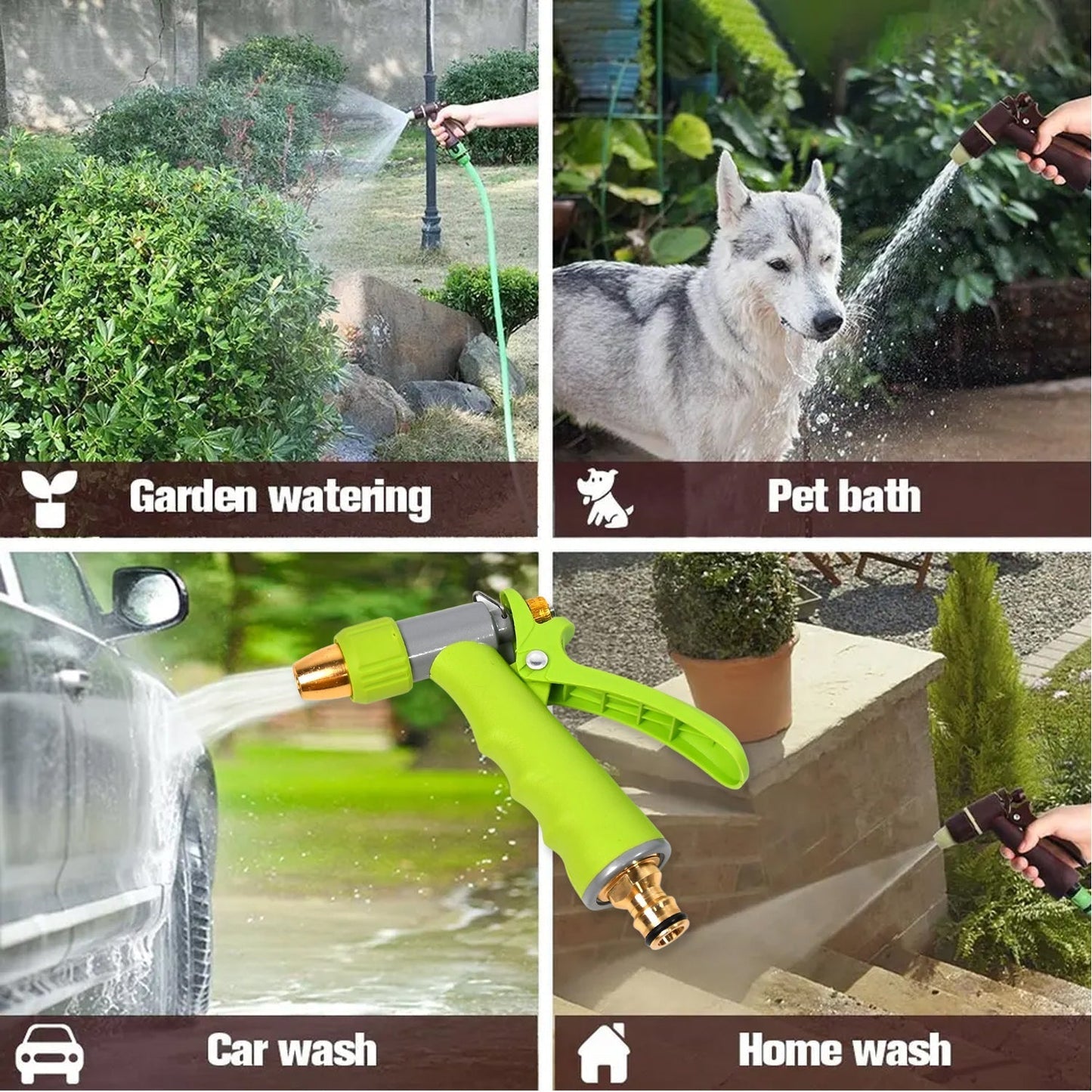 Water Spray Nozzle, Hose Sprayer, High Pressure Long Range Zinc Alloy Rotatable for Gardening Spray Adjustable High Pressure Car Washer Washing Water Spray Gun - infinityexculsivestore.com