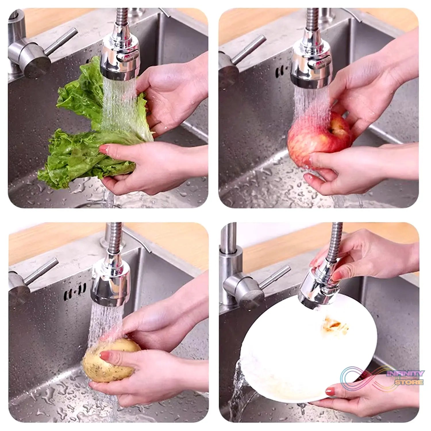 Water faucet Sprayer Extender for Kitchen Sink (1 Set) - infinityexculsivestore.com