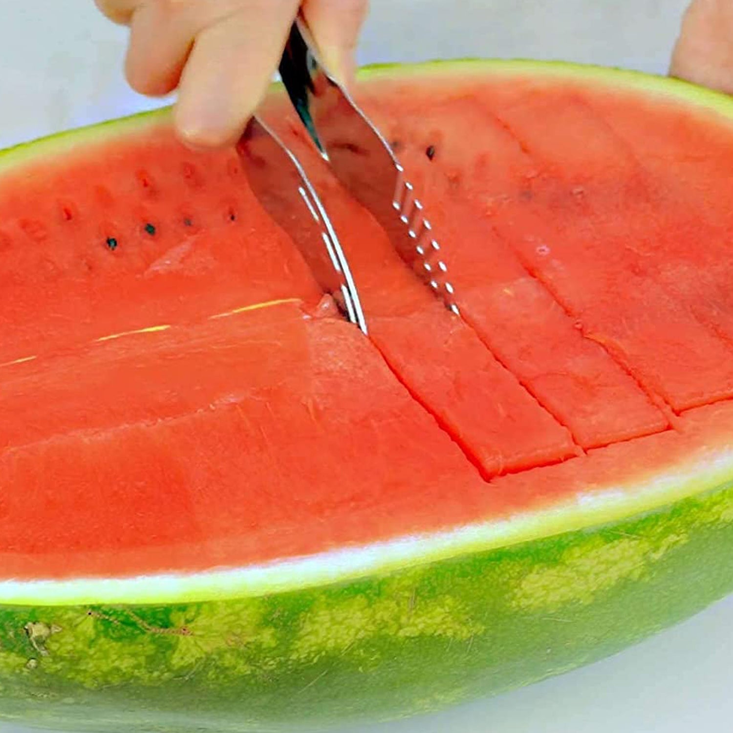 Watermelon Slicer - Stainless Steel Corer and Cutter, Multi - Purpose Fruit Slicing Kitchen Tool - infinityexculsivestore.com