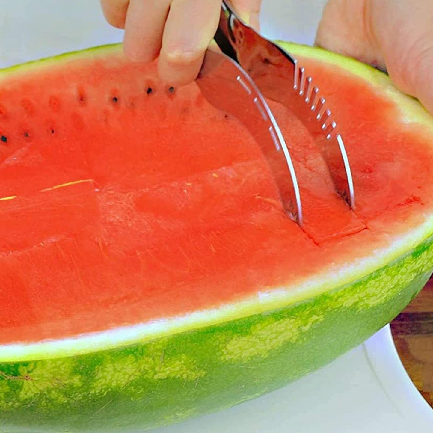 Watermelon Slicer - Stainless Steel Corer and Cutter, Multi - Purpose Fruit Slicing Kitchen Tool - infinityexculsivestore.com