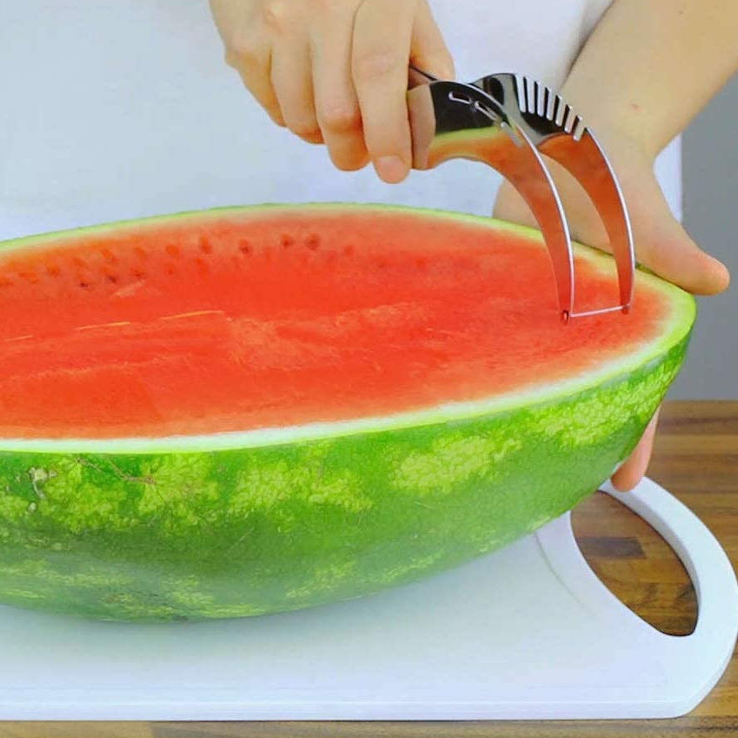 Watermelon Slicer - Stainless Steel Corer and Cutter, Multi - Purpose Fruit Slicing Kitchen Tool - infinityexculsivestore.com