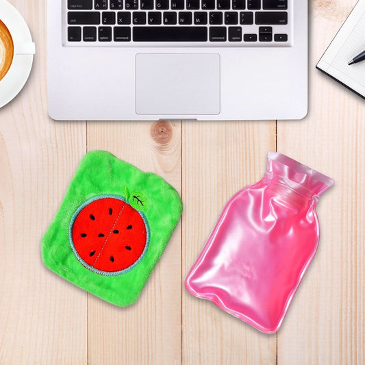 Watermelon small Hot Water Bag with Cover for Pain Relief, Neck, Shoulder Pain and Hand, Feet Warmer, Menstrual Cramps. - infinityexculsivestore.com