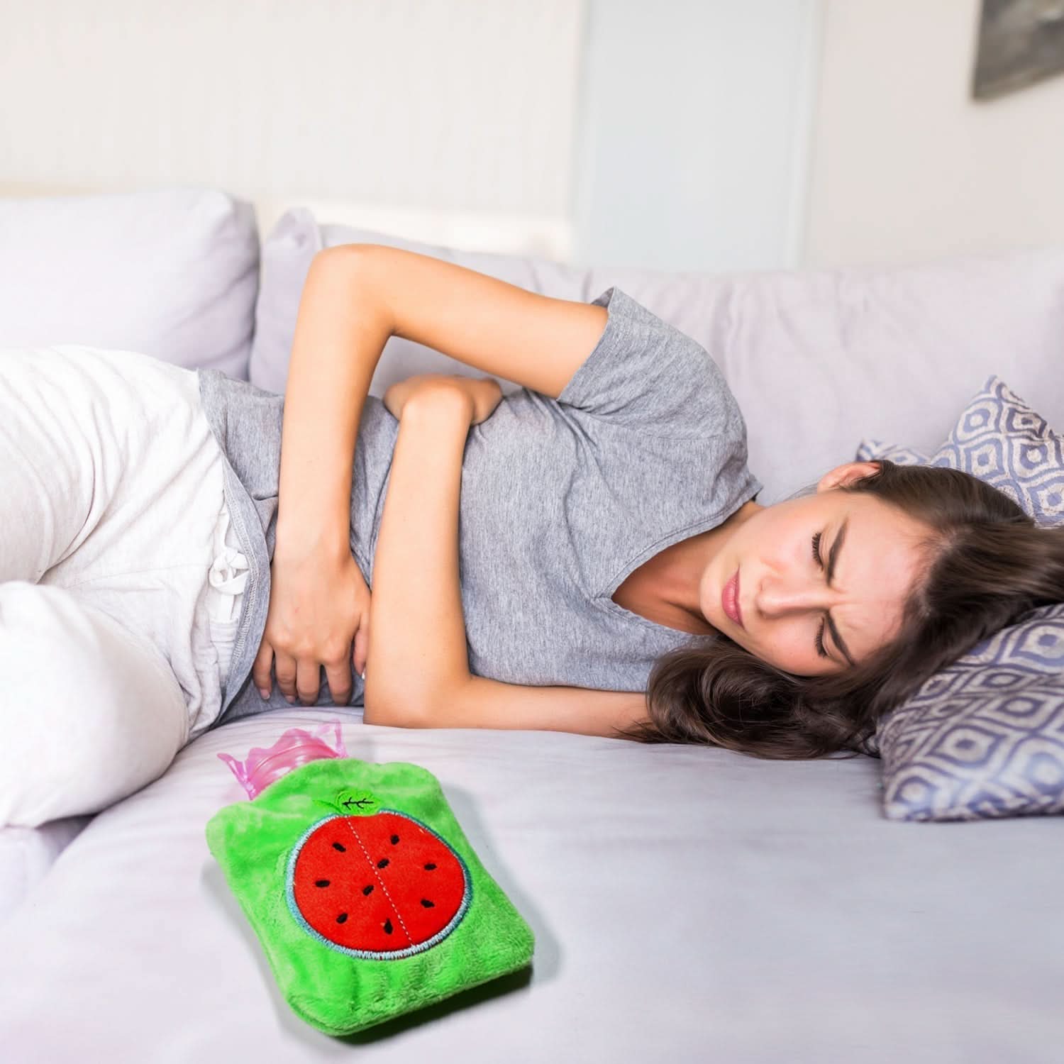 Watermelon small Hot Water Bag with Cover for Pain Relief, Neck, Shoulder Pain and Hand, Feet Warmer, Menstrual Cramps. - infinityexculsivestore.com