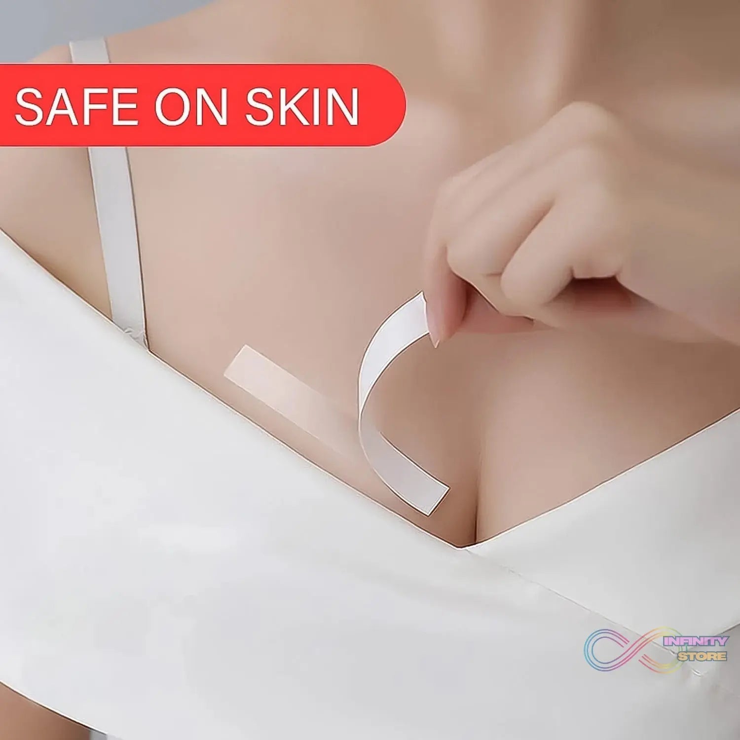 Waterproof Anti - Skid, Disposable Double Sided 10 Adhesive Transparent Clear Medical Tape for Lingerie (10 Pcs Set) - infinityexculsivestore.com