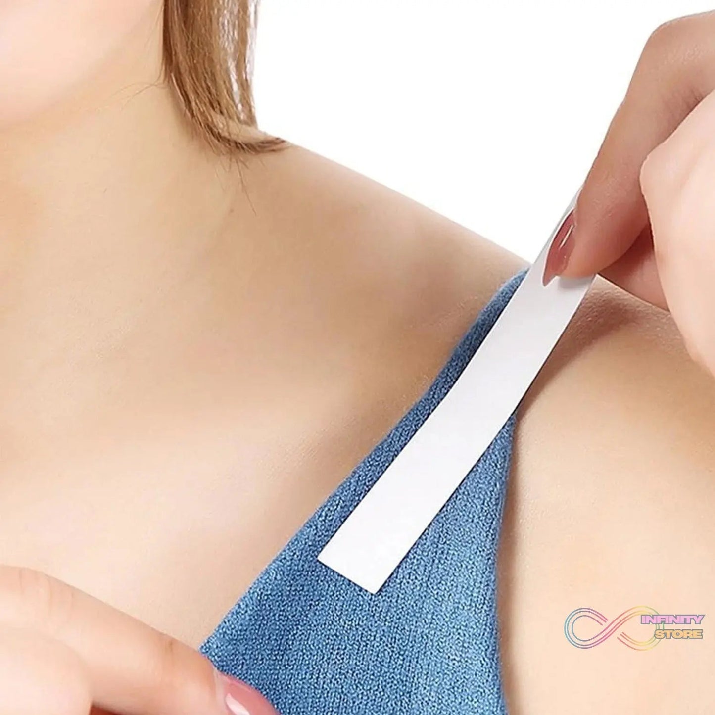 Waterproof Anti - Skid, Disposable Double Sided 10 Adhesive Transparent Clear Medical Tape for Lingerie (10 Pcs Set) - infinityexculsivestore.com