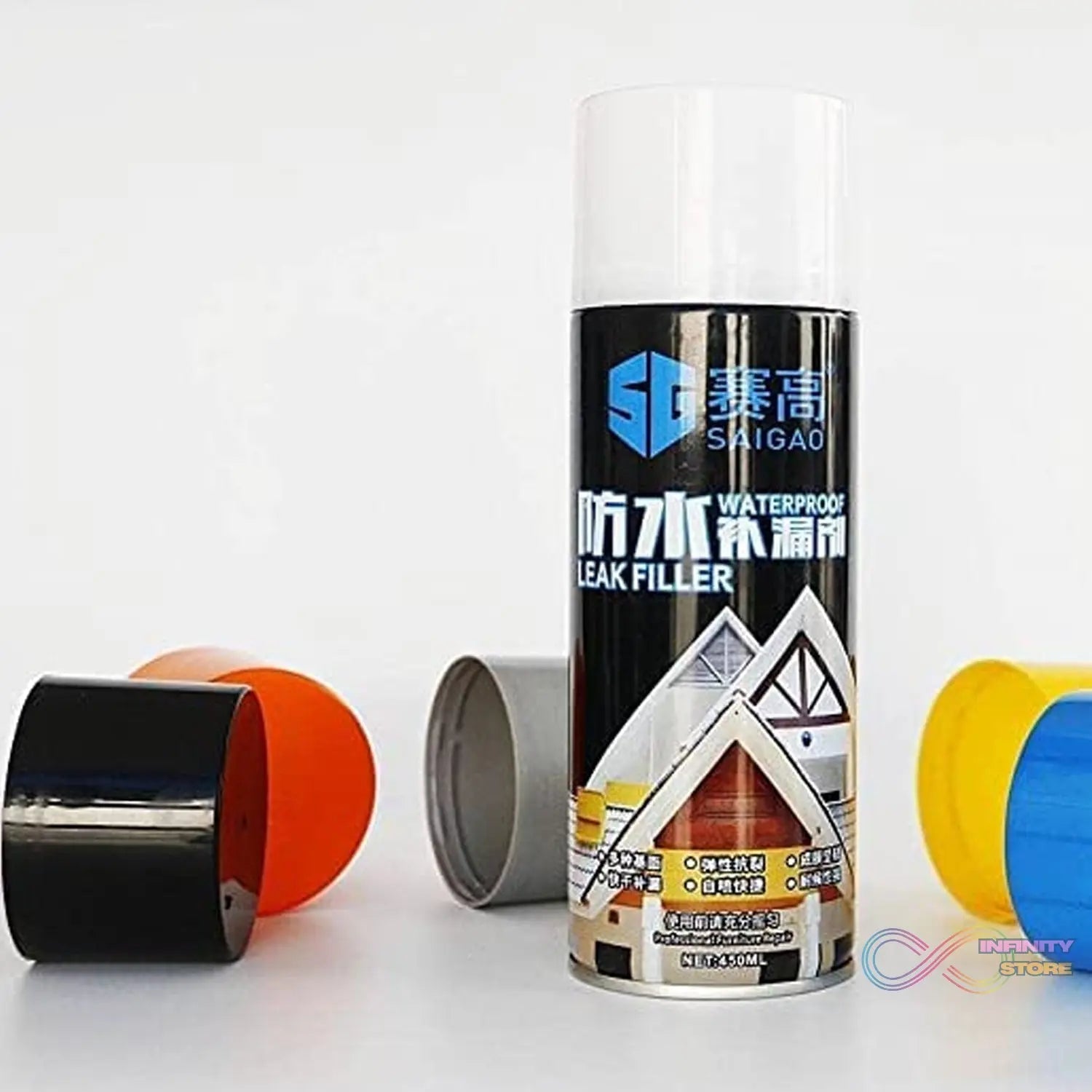 Waterproof Flexx Spray Sealant for Cracks & Leaks (450ml) - infinityexculsivestore.com