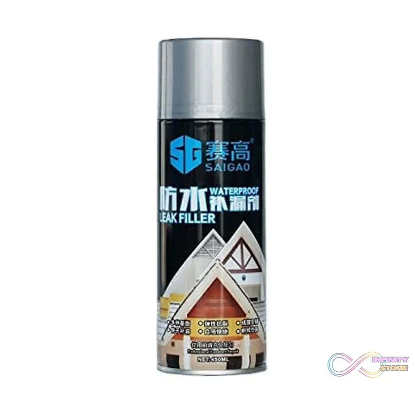 Waterproof Flexx Spray Sealant for Cracks & Leaks (450ml) - infinityexculsivestore.com