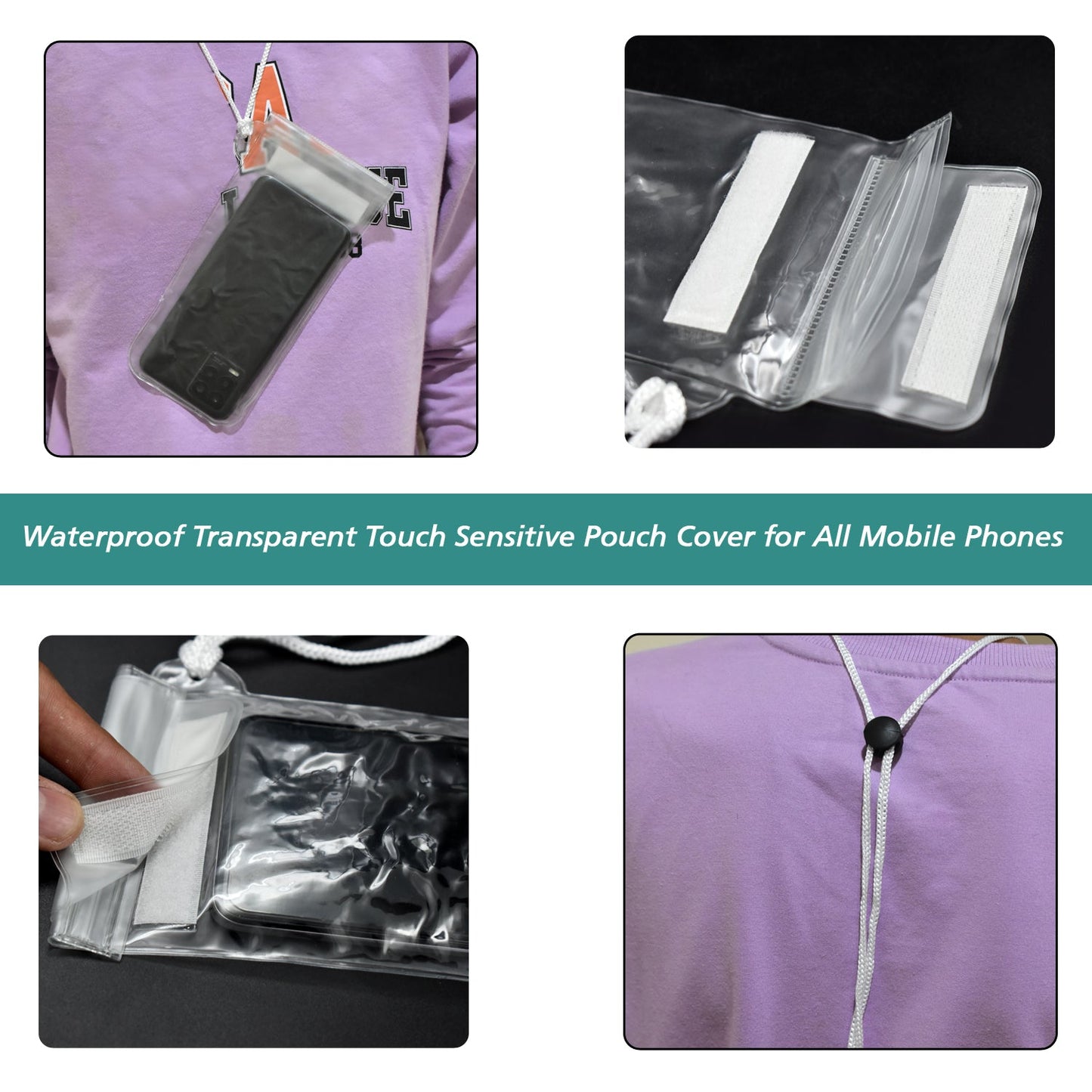 Waterproof Mobile Pouch (6.2 inch , Random Colour) - infinityexculsivestore.com