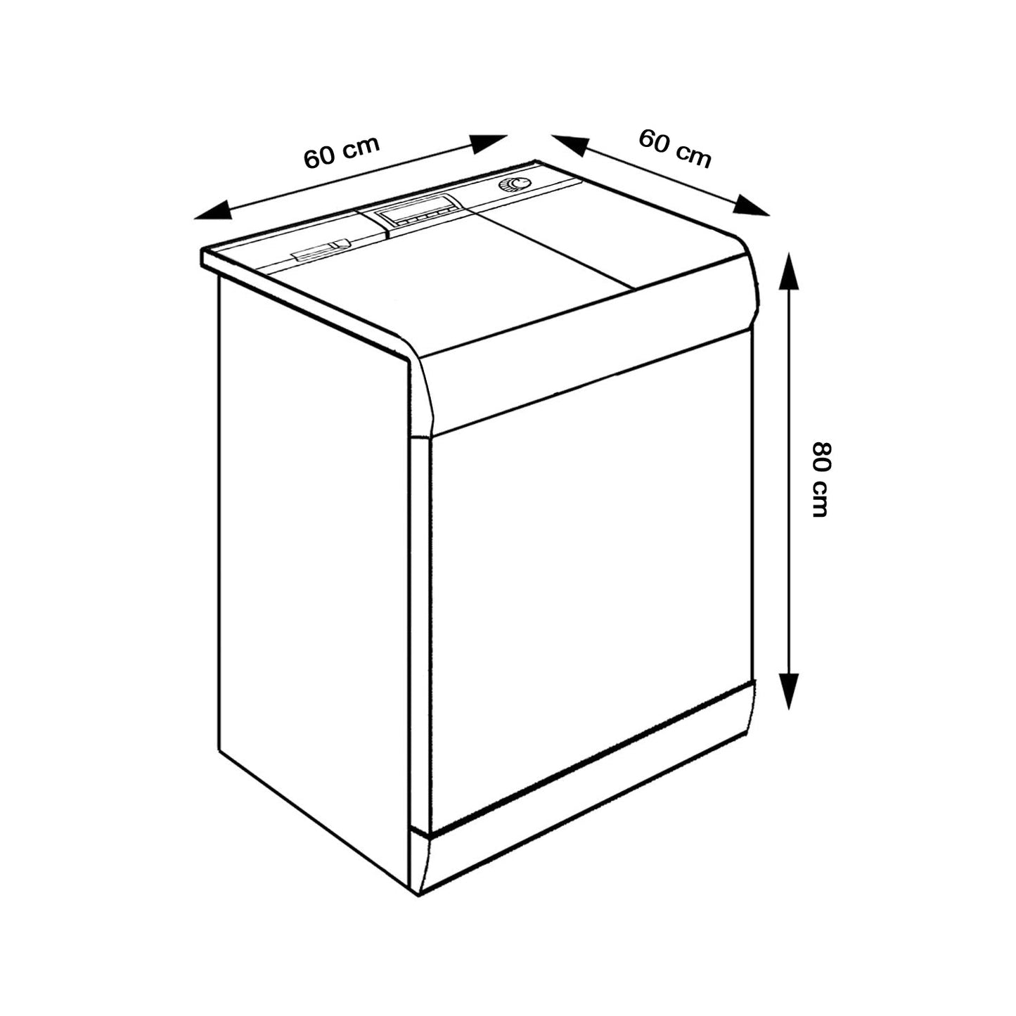 Waterproof Washing Machine Cover (size : 80x60x60 Cm) - infinityexculsivestore.com