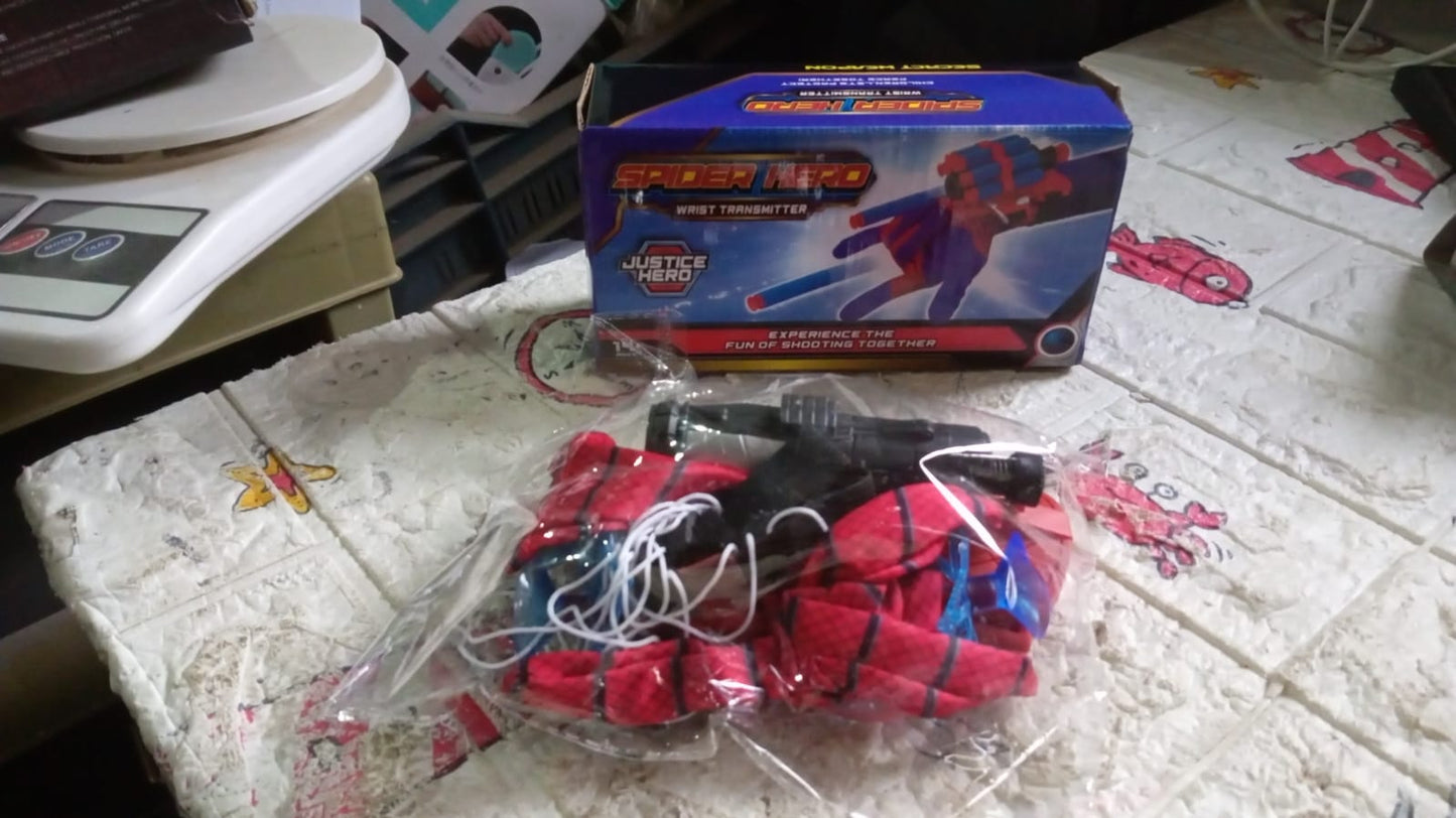 Web Shooter Toy for Kids Fans, Launcher Wrist Gloves Toys For Kids, Boys Superhero Gloves Role - Play Toy Cosplay, Sticky Wall Soft Bomb Funny Children's Educational Toys - infinityexculsivestore.com