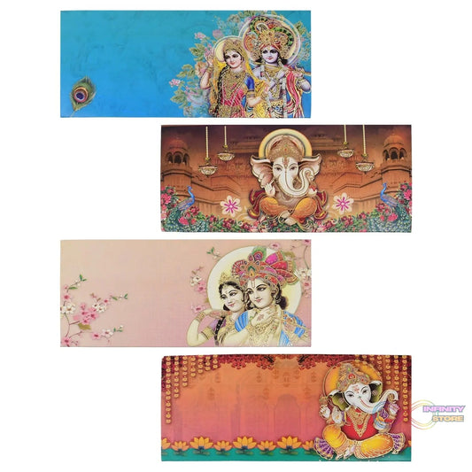 Wedding Gift Envelopes Gift Card (1 Pc / Multicolour / Design) - infinityexculsivestore.com
