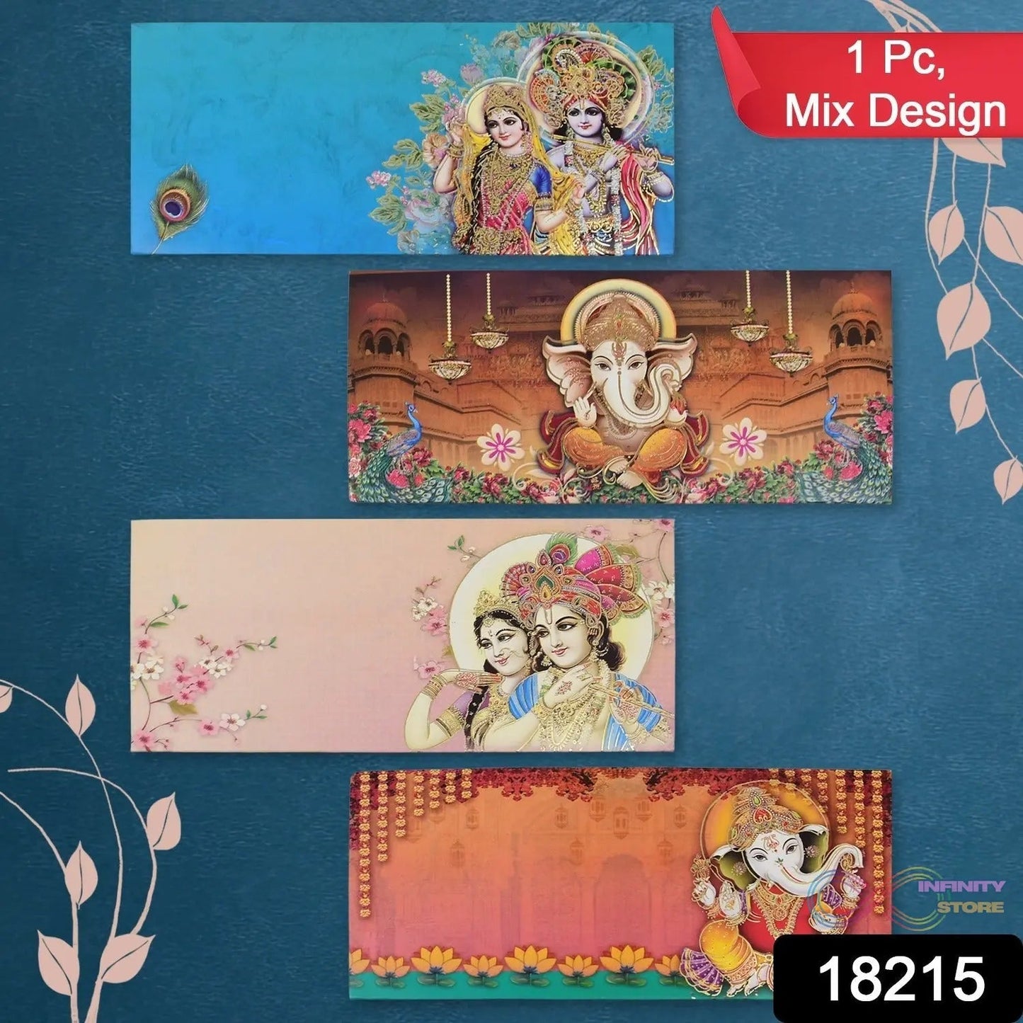 Wedding Gift Envelopes Gift Card (1 Pc / Multicolour / Design) - infinityexculsivestore.com