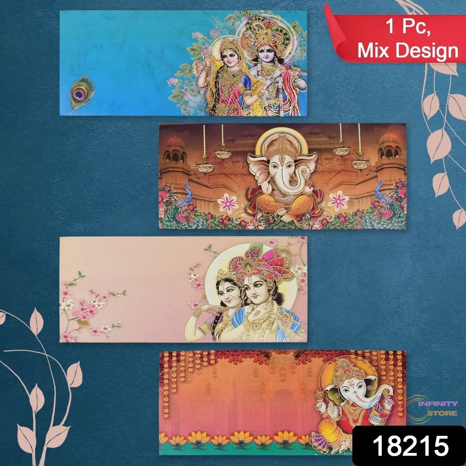 Wedding Gift Envelopes Gift Card (1 Pc / Multicolour / Design) - infinityexculsivestore.com